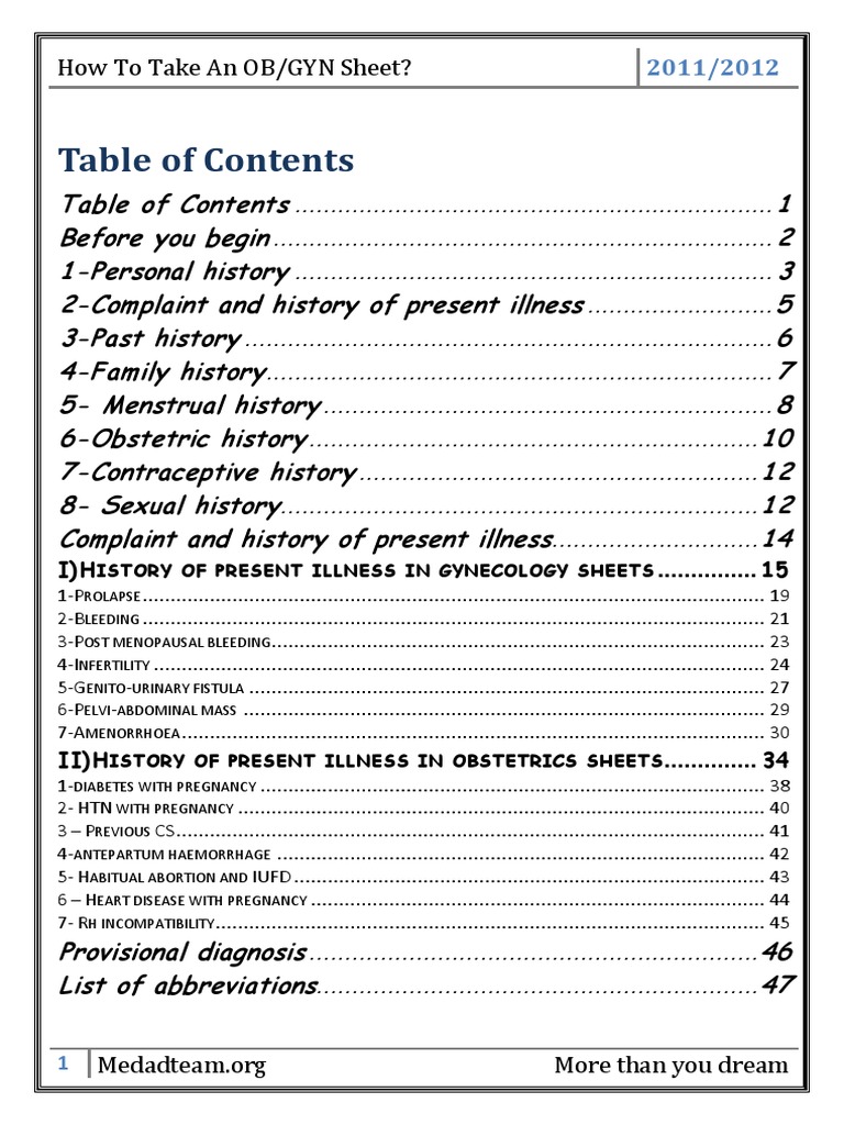 OB/GYN History Taking Guide | PDF | Menstruation | Sexual Anatomy
