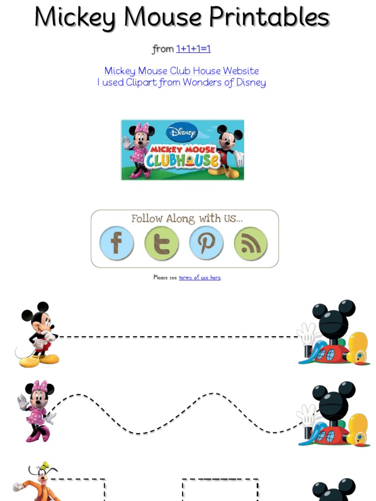 Mickey Mouse Preschool Pack | PDF for Free Printable Mickey Mouse Worksheets