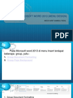 Microsoft Word 2013 (Menu Design)