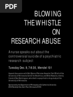 Blowing the Whistle on Research Abuse flyer
