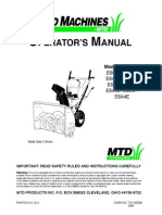 Operator's Manual for Snow Thrower Models E602E, E642E, E642F, E662E, E662H, 614E, E644E, E664F, E6A4E