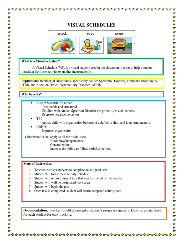 3-Visual Schedules | PDF | Attention Deficit Hyperactivity Disorder ...