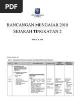 Rancangan Mengajar Tahunan Sejarah Tingkatan 2 2010