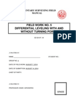 Field Work No. 5 Differential Leveling With and Without Turning Points PDF