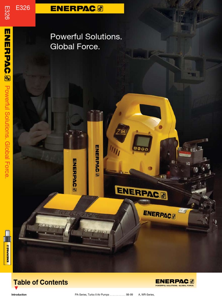Enerpac E326 English Catalog PDF Fluid Mechanics Hydraulics