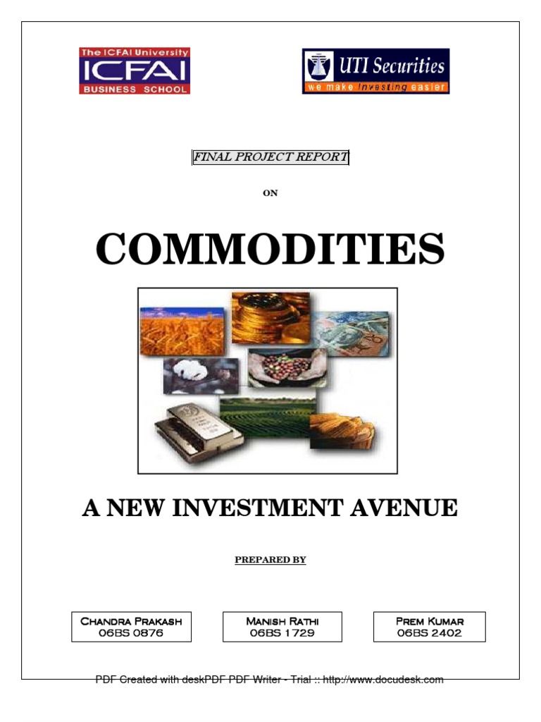 Commodity Project | PDF | Futures Contract | Derivative (Finance)