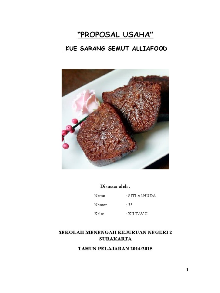 Proposal Kue Sarang Semut Alli