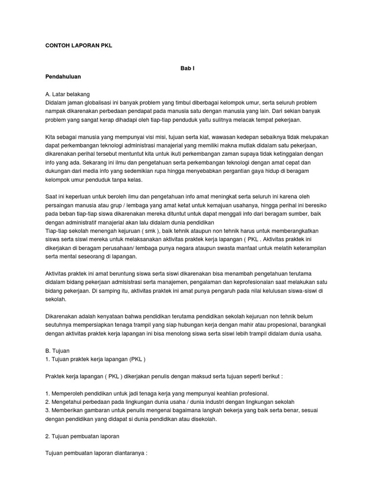 Tata Cara Membuat Laporan PKL