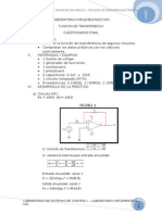 Final1 - Funcion de Trasferencia