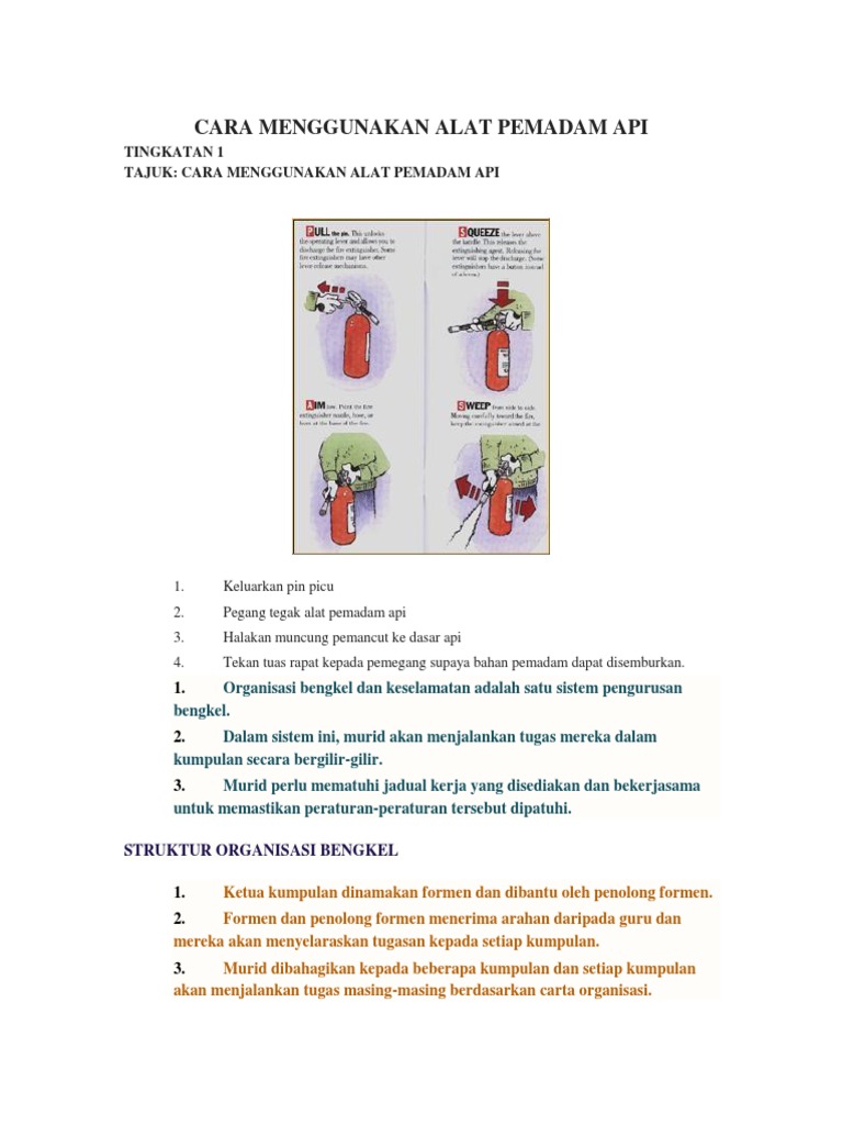 Cara Menggunakan Alat Pemadam Api Pdf