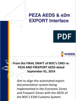 PEZA AEDS - E2M Export Interface PDF