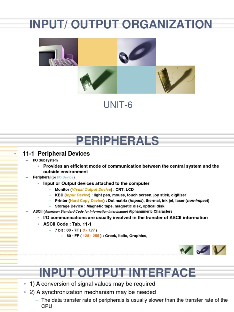 Understanding Peripheral Devices and Input/Output Interfaces | PDF ...