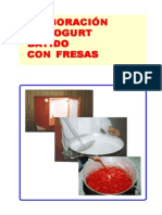 Elaboracion de Yogurt Batido Con Fresas