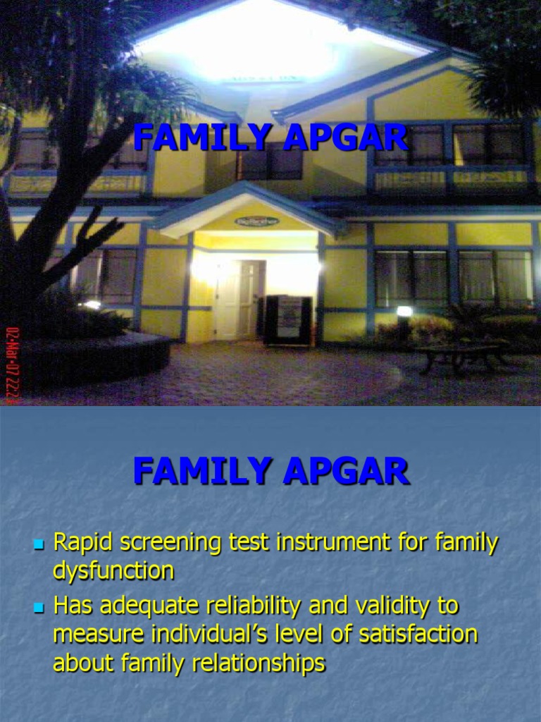 Family APGAR Assessment Tool Overview | PDF