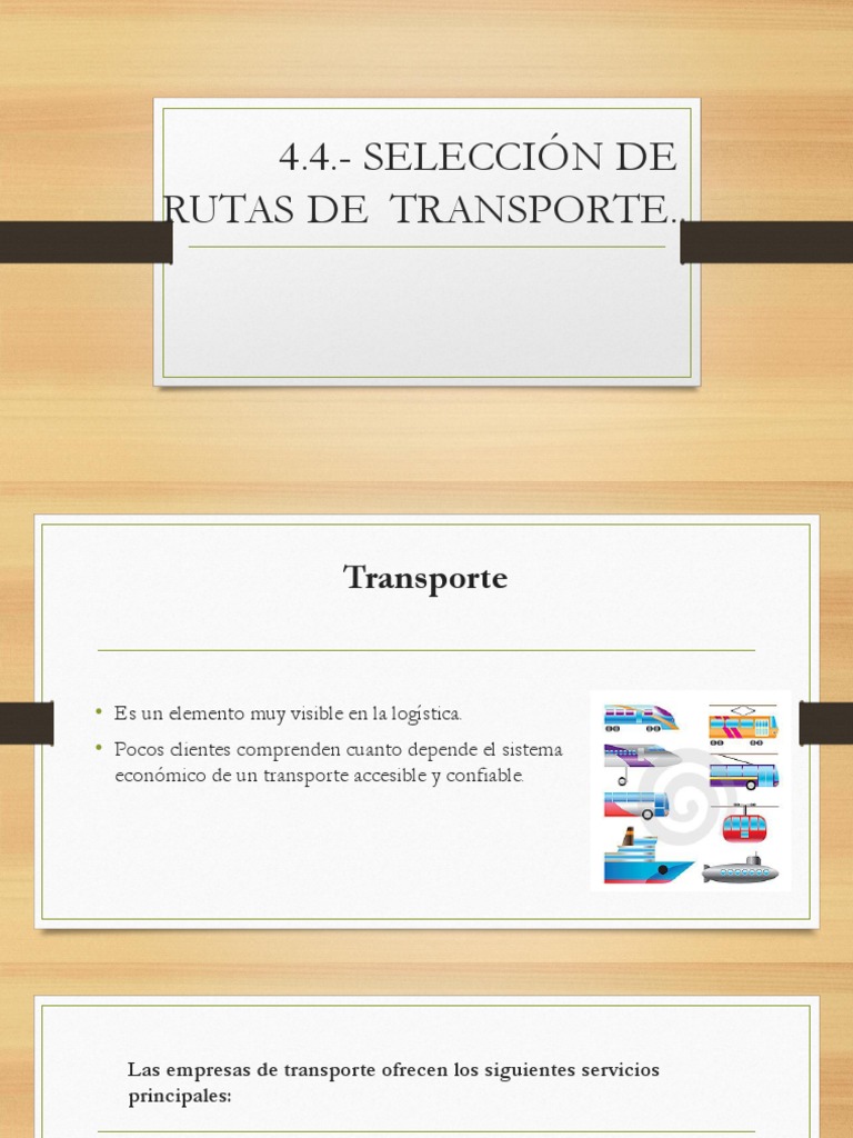 4.4 Seleccion de Rutas de Transporte | PDF | Transporte | Costo