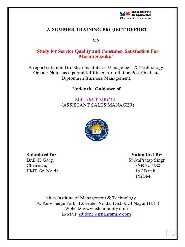 Service Quality & Satisfaction at Maruti | PDF | Car | Sport