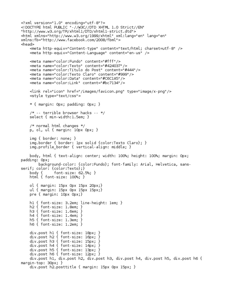 XHTML 1.0 Strict Document Structure | PDF | Html | Computer Standards