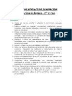 Criterios Mínimos de Evaluación Plastica Primer Ciclo