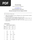Sumi Phonology Handout