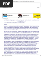 As Múltiplas Linguagens e a Apropriação Do Conhecimento Pela Criança Na Educação Infantil