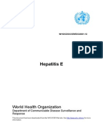 Hepatitis E: World Health Organization