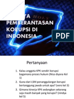 Upaya Pemberantasan Korupsi