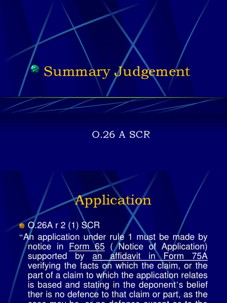 Summary Judgement(DEF) Summary Judgment Judgment (Law) Free 30
