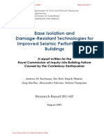 Base Isolation and Damage-Resistant Technologies for Improved Seismic Performance of Buildings