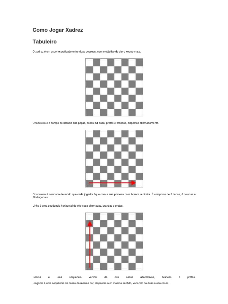 Como Jogar Xadrez, PDF, Aberturas (xadrez)