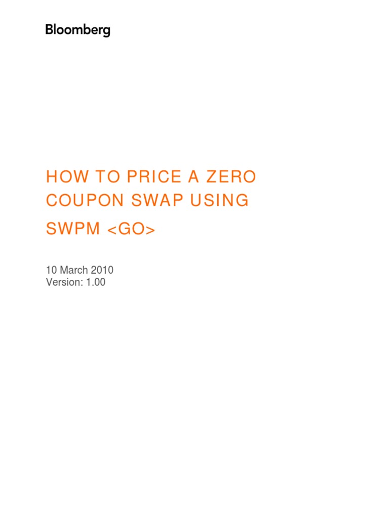 Zero Coupon Swap PDF Bond Duration Swap (Finance)