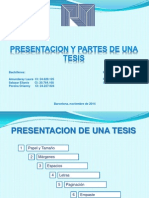 Presentacion de una tesis