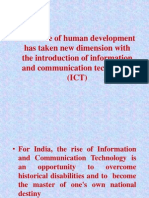 The Course of Human Development Has Taken New Dimension With The Introduction of Information and Communication Technology (ICT)