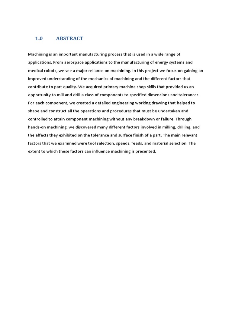 Report Cnc Milling Pdf Numerical Control Machining