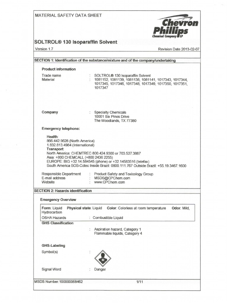 MSDSAirpath Compass Fluid