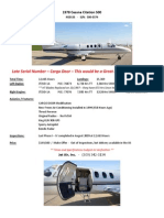 Cessna Citation 500 Aircraft For Sale - Late Serial Number Cargo Door