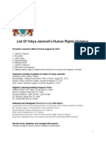 Appendix 5A - Human Rights Violations List - Yahya - Jammeh - Crimes - Master