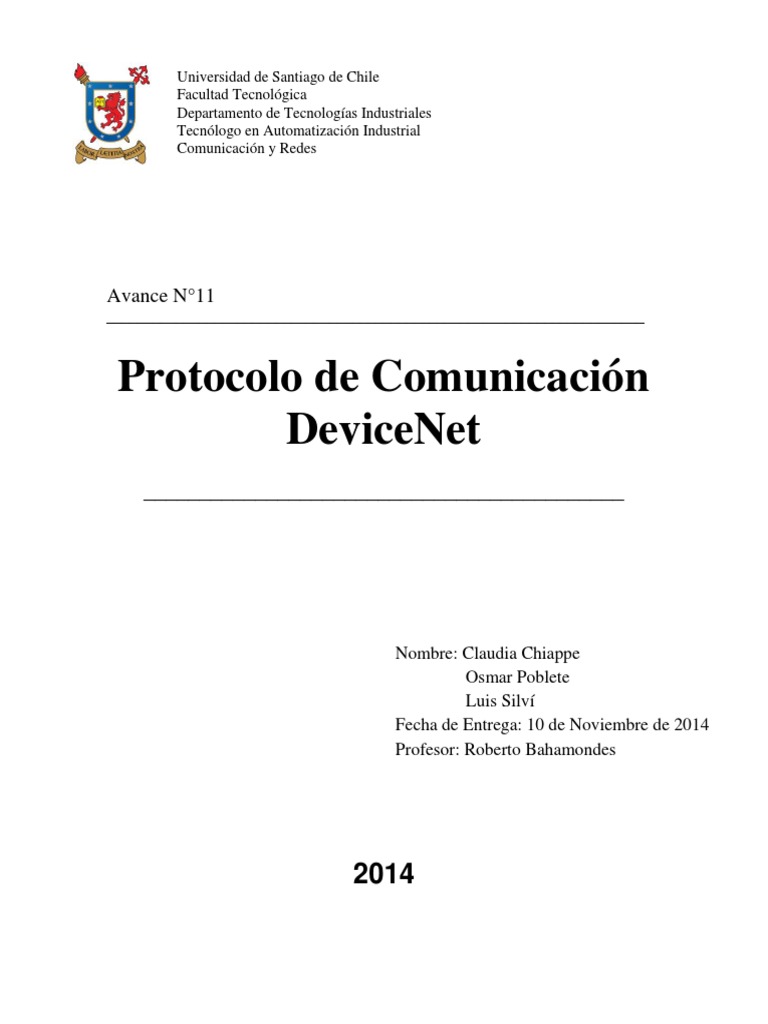 Protocolo de Comunicación DeviceNet | PDF | Red de computadoras ...