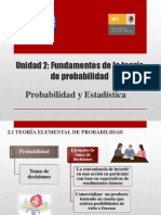 Unidad 2, Fundamentos de La Teoría de Probabilidad