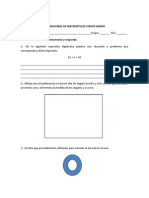 Examen Final de Matemáticas 3°