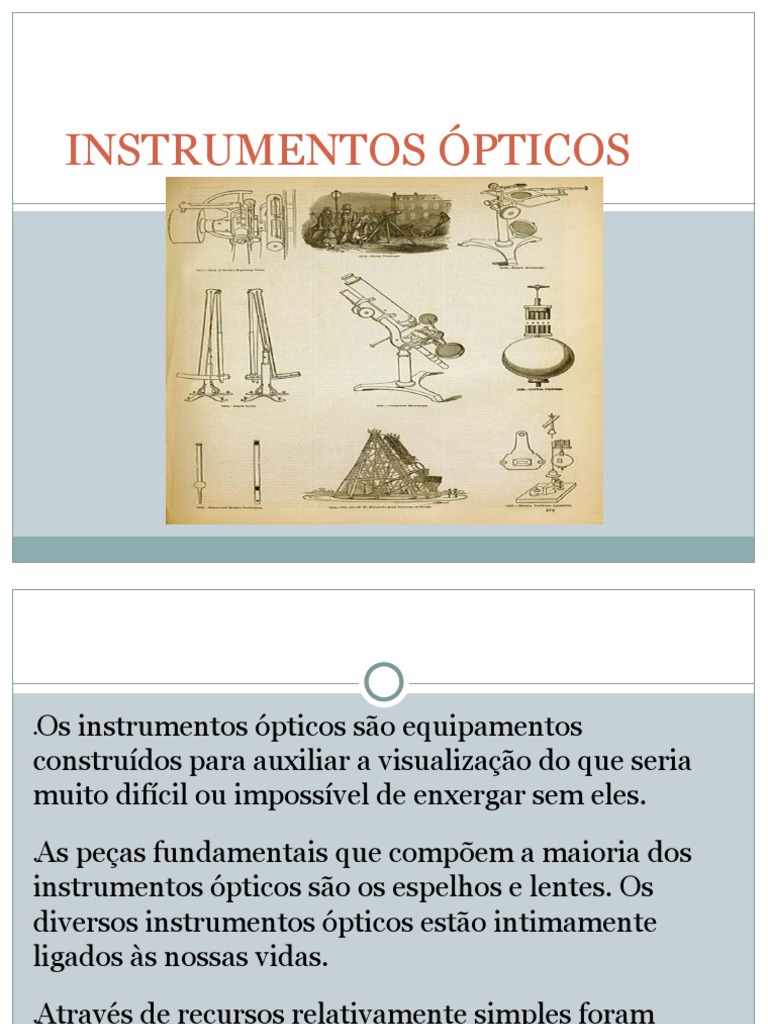 Instrumentos Ópticos e Suas Funções | PDF | Ótica | Olho