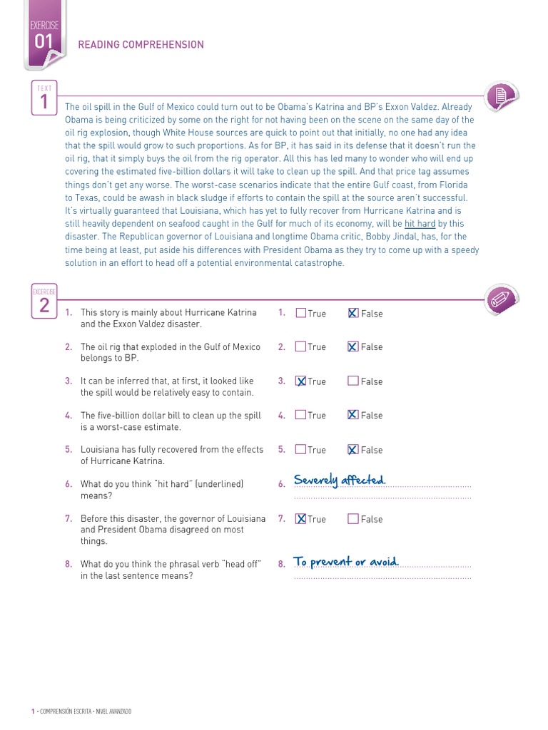 01 Reading Comprehension (Answers) | PDF | Politics | Travel