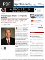 Download Michael Harris IU Kokomo Chancellor Intercollegiate Athletics Coming to IUKokomo Mens Basketball and Womens Volleyball the First Two Sports by Michael Harris IU Kokomo SN249204451 doc pdf
