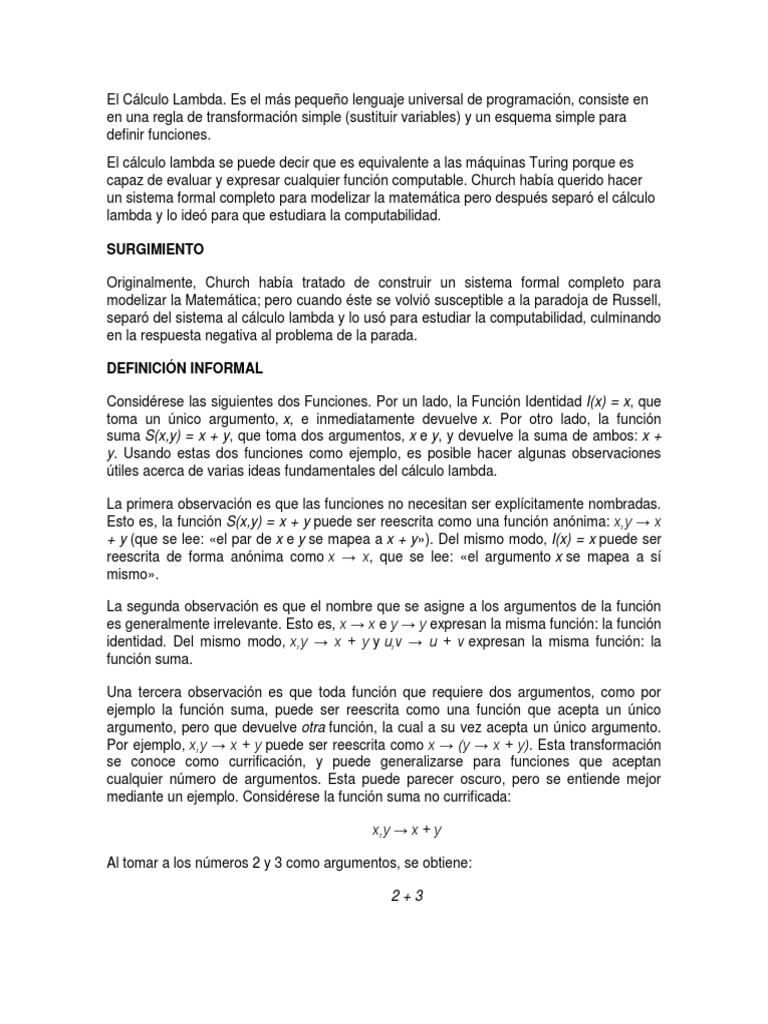 Resumen Calculo Lambda | PDF | Matemáticas Aplicadas | Ingeniería de ...