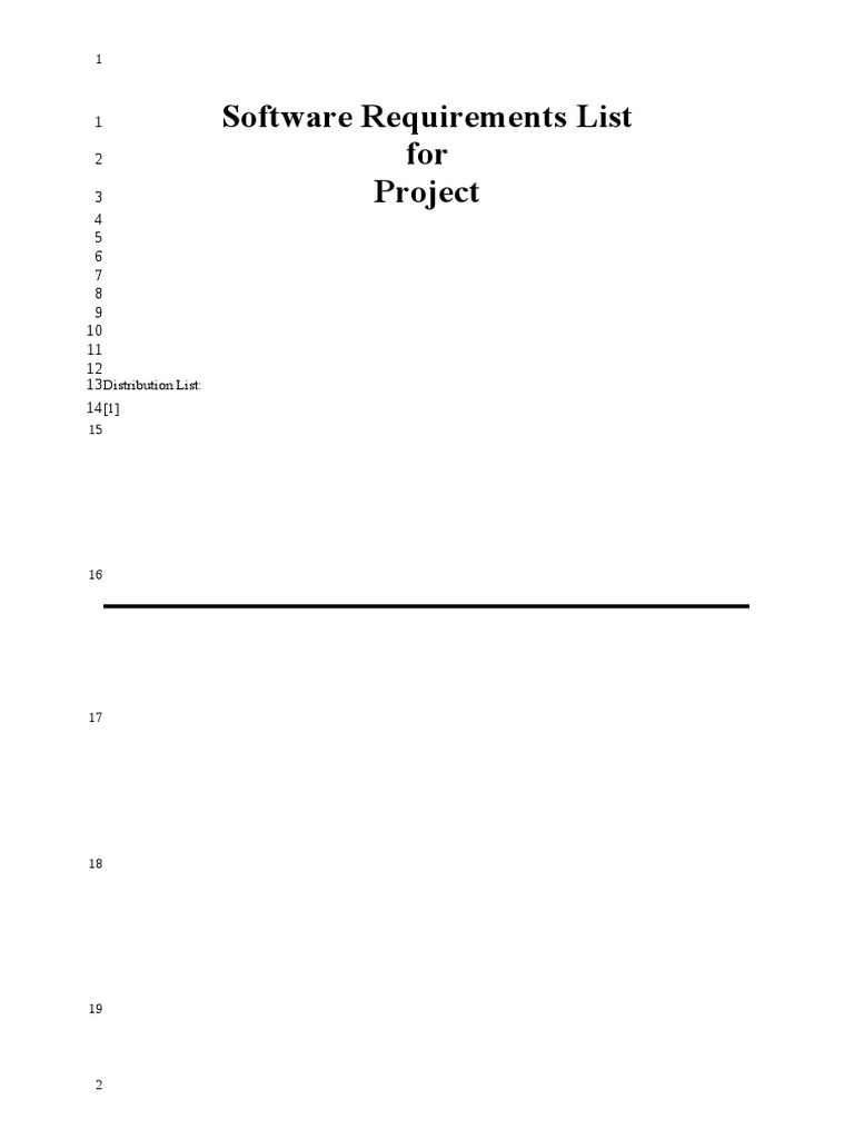 Software Requirements List For Project | PDF