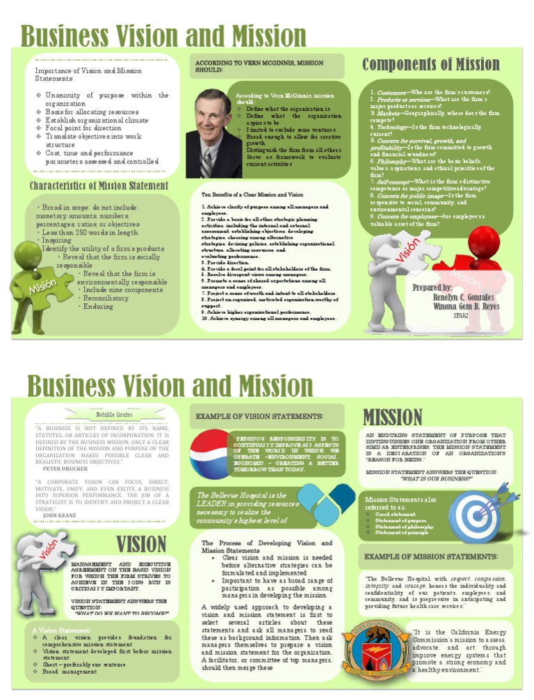 Business Vision and Mission Essentials | PDF | Strategic Management ...