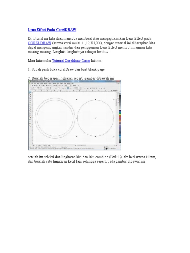 Tutorial CorelDRAW untuk Pemula | PDF