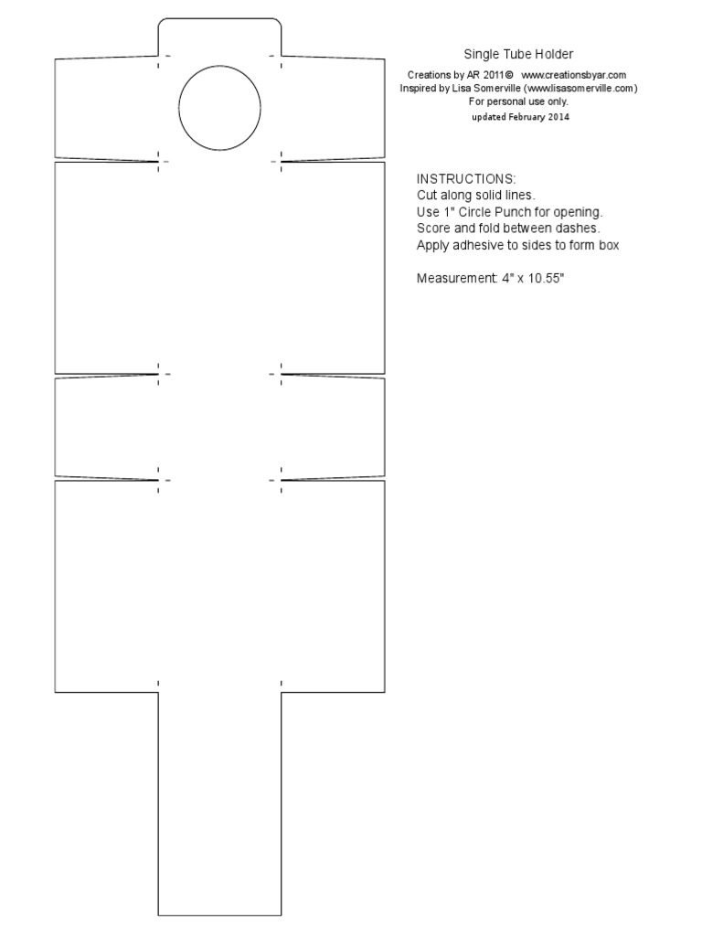 Single Tube Holder: For Personal Use Only | PDF