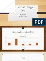 Class of 2016 Height Data