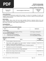 Course Outline, EMF