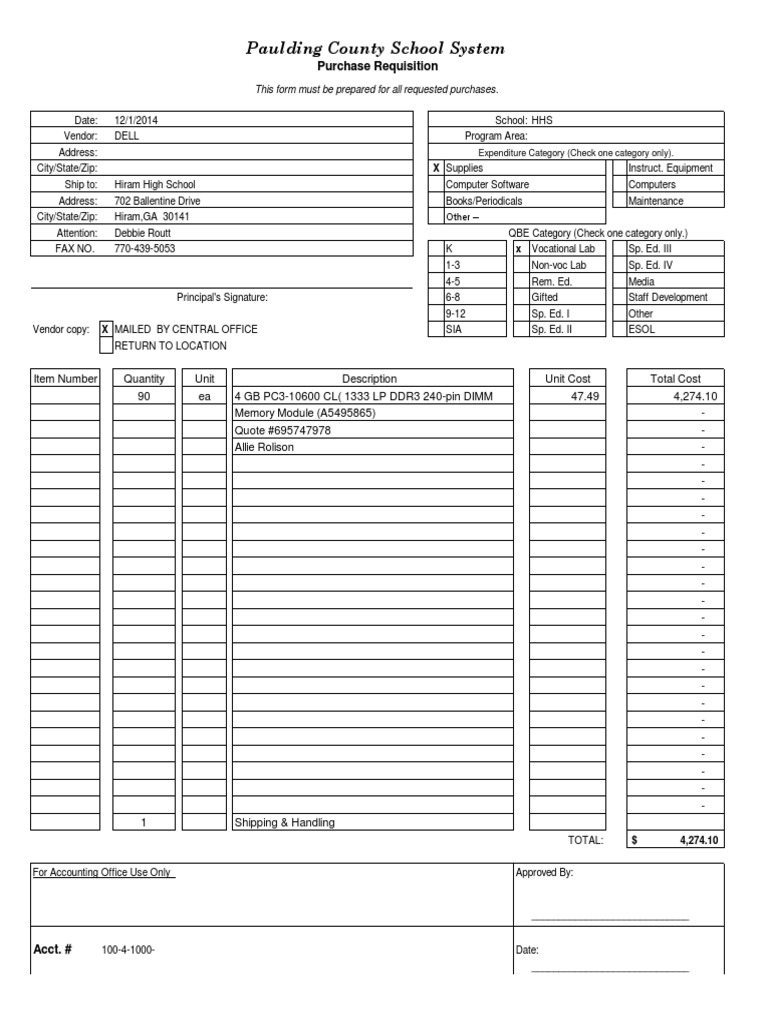 Dell 4gb Memory Module - 12-01-14 - Ic | PDF | Business